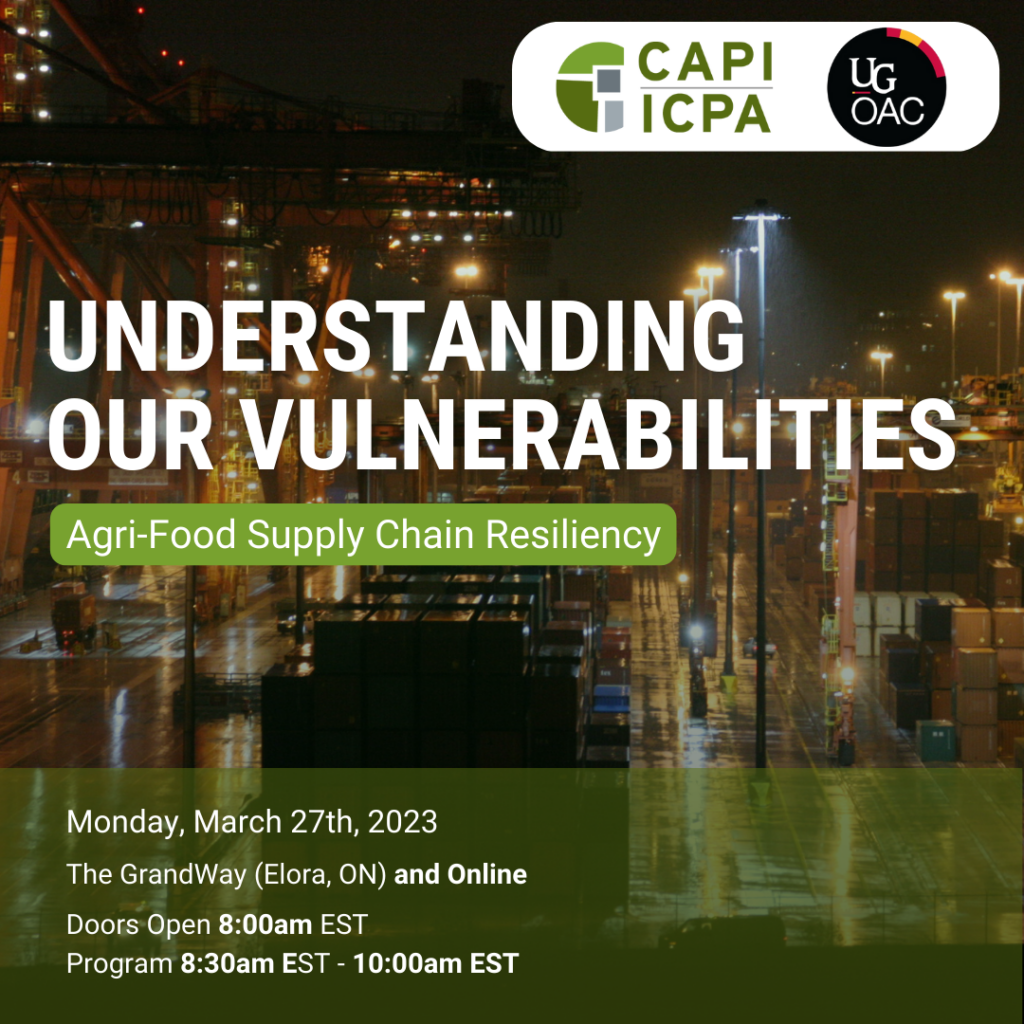 Understanding Our Vulnerabilities Agri Food Supply Chain Resiliency