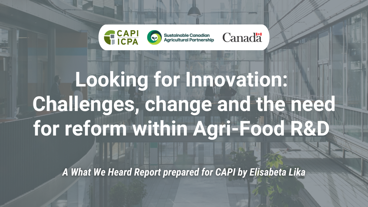 Looking for Innovation: Challenges, change and the need for reform ...
